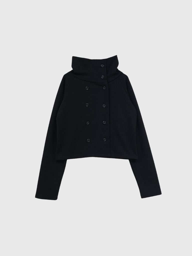 minimal double button cardigan