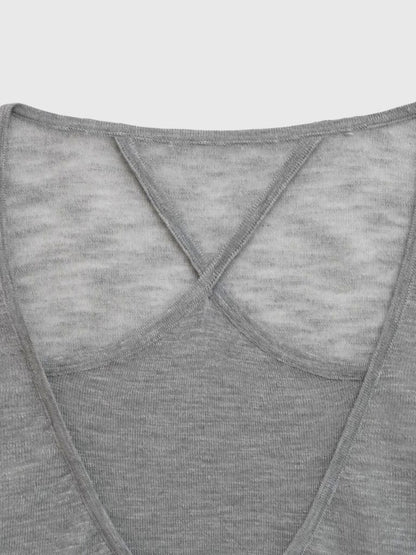 sheer cross knit