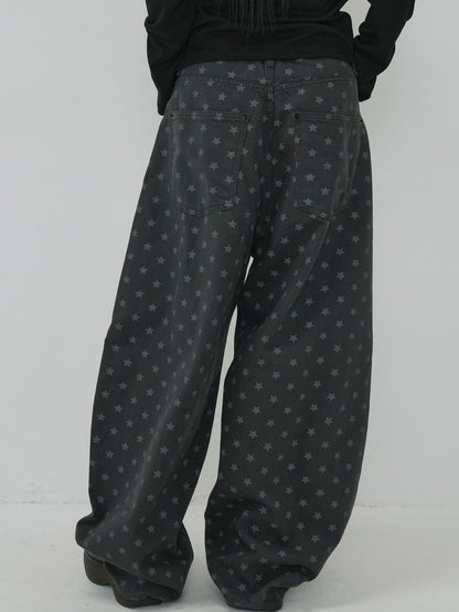 star dot balloon pants