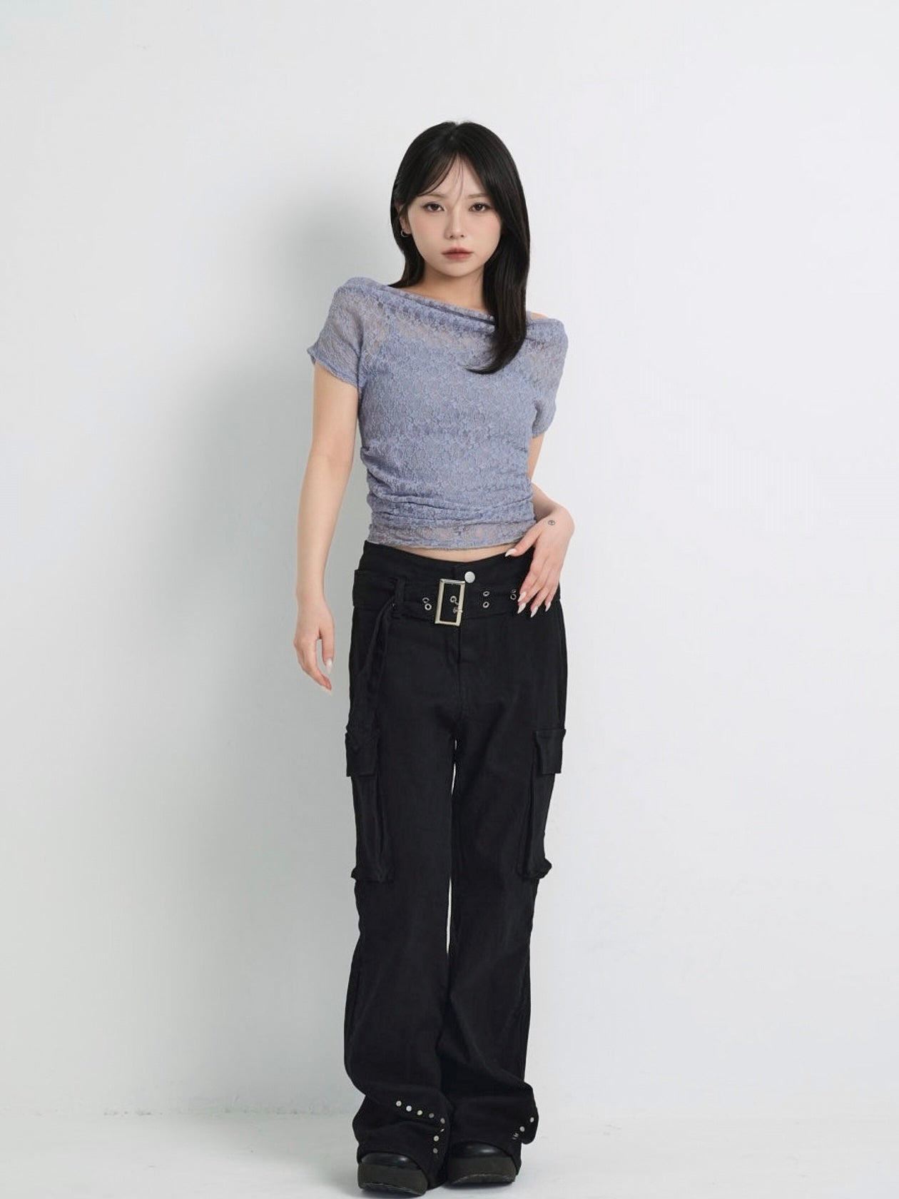 lace shirring off shoulder tops