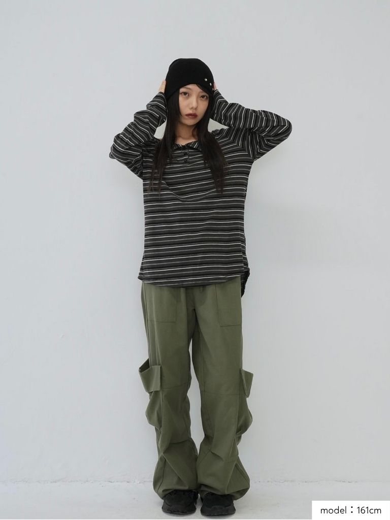 folding waist jogger pants