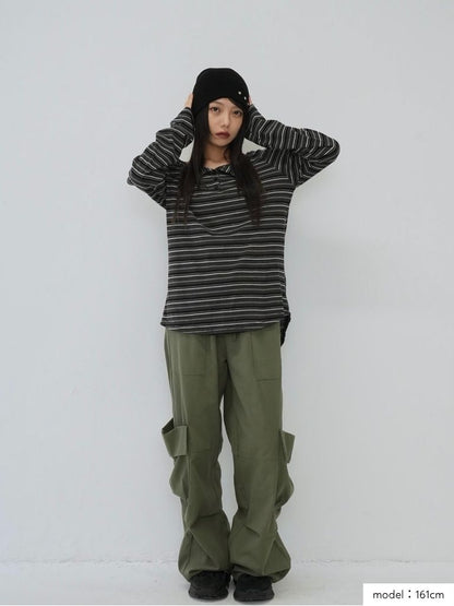folding waist jogger pants