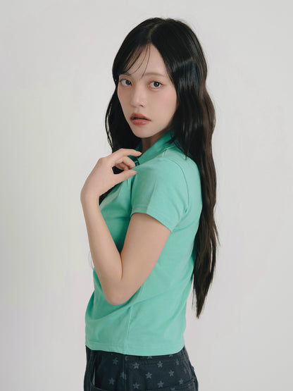 mini collar compact tops