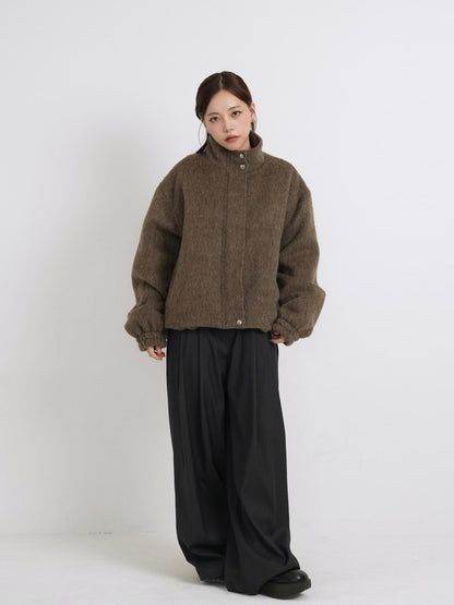 mohair snap blouson