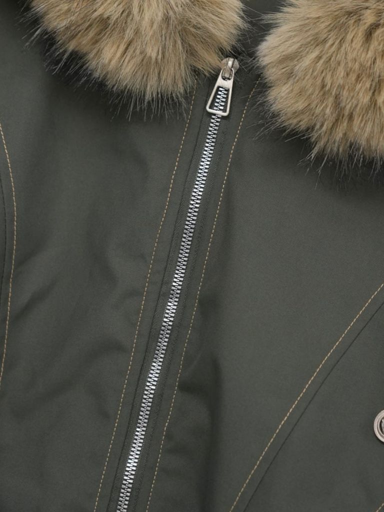 military fur hood jacket