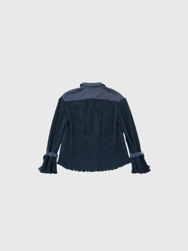 imbalance pleated shirt