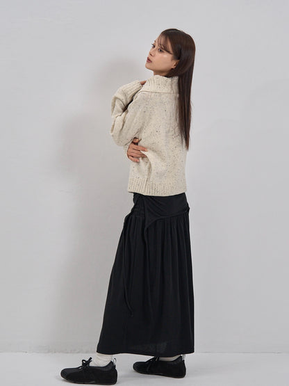 drape gathered long skirt