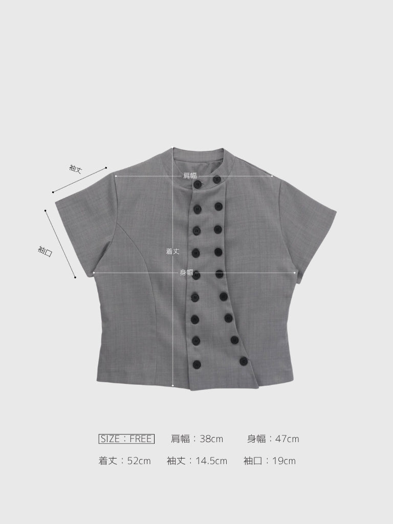 front double button tops