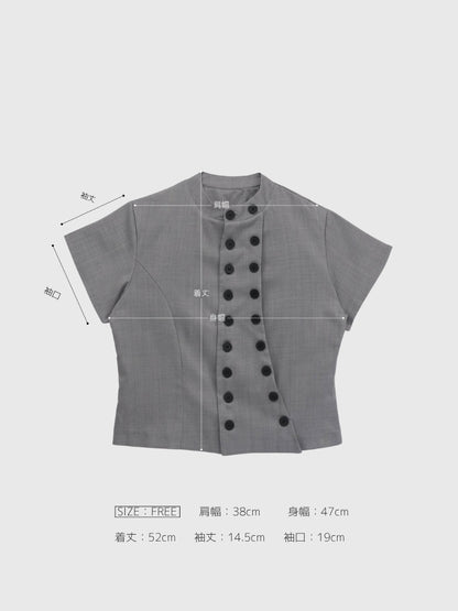front double button tops