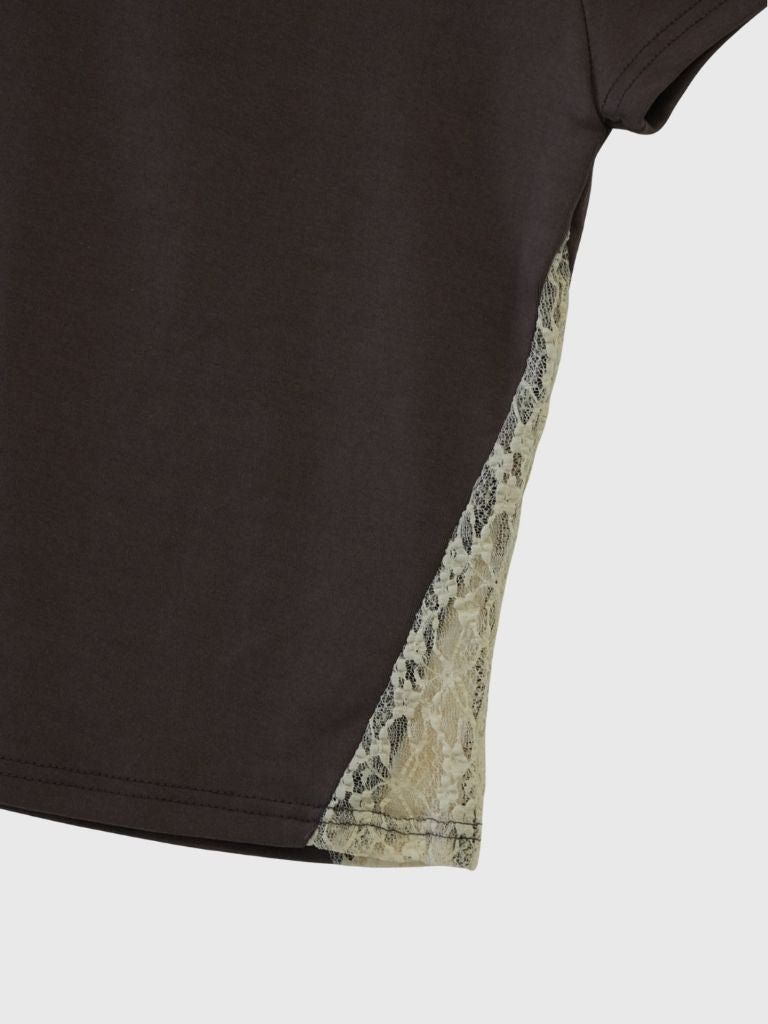 lace panel crop tops