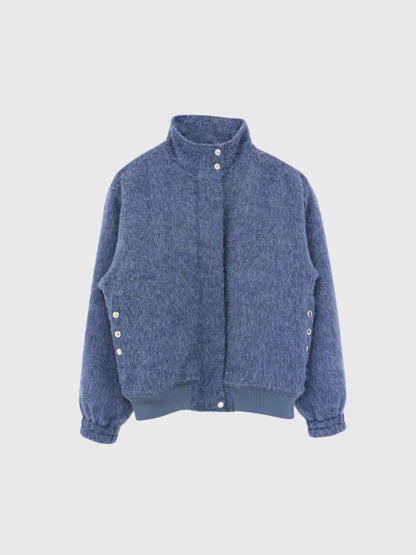 mohair snap blouson