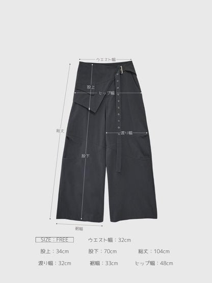 wrap cross pants