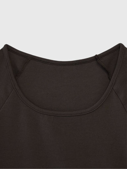 lace panel crop tops