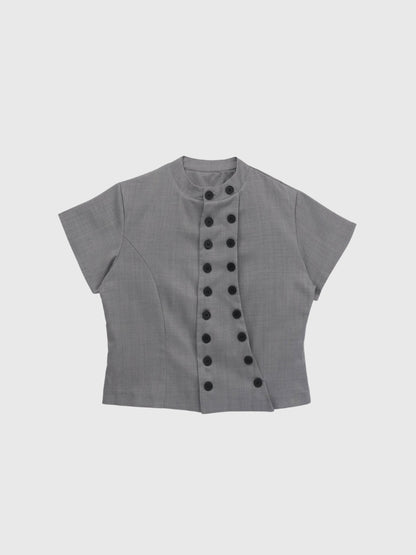 front double button tops