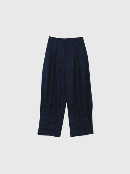 wide stripe tuck pants