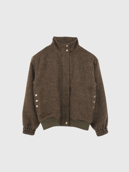 mohair snap blouson