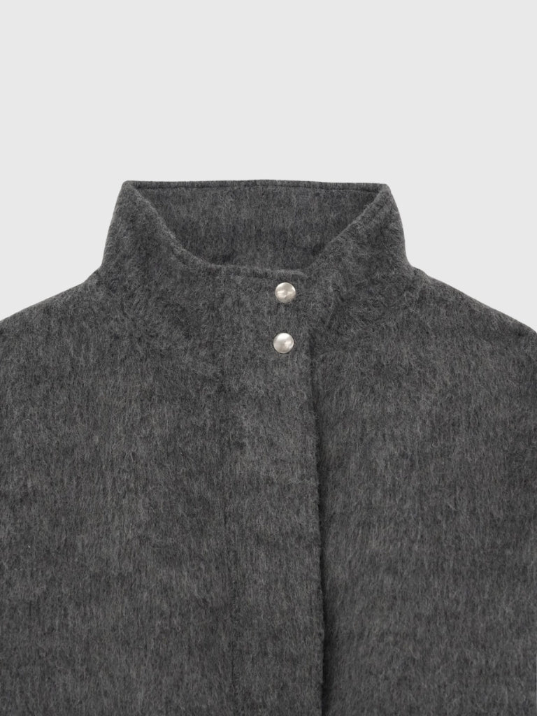 mohair snap blouson
