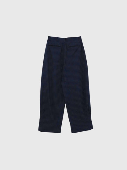 wide stripe tuck pants