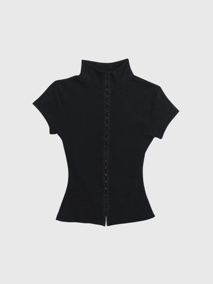 slim hook detail tops