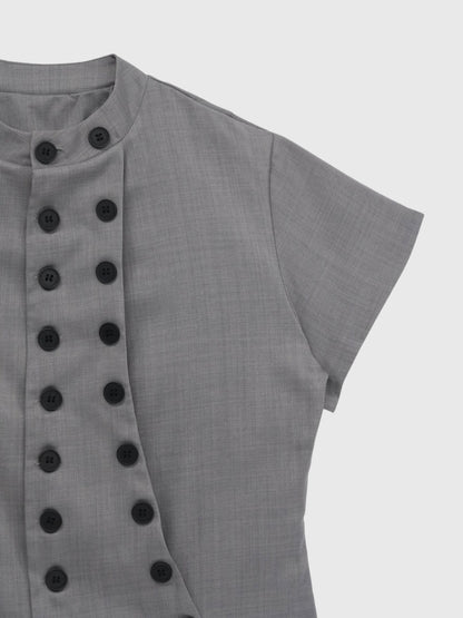 front double button tops