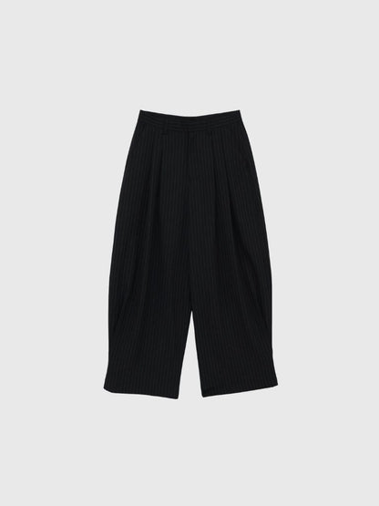 wide stripe tuck pants