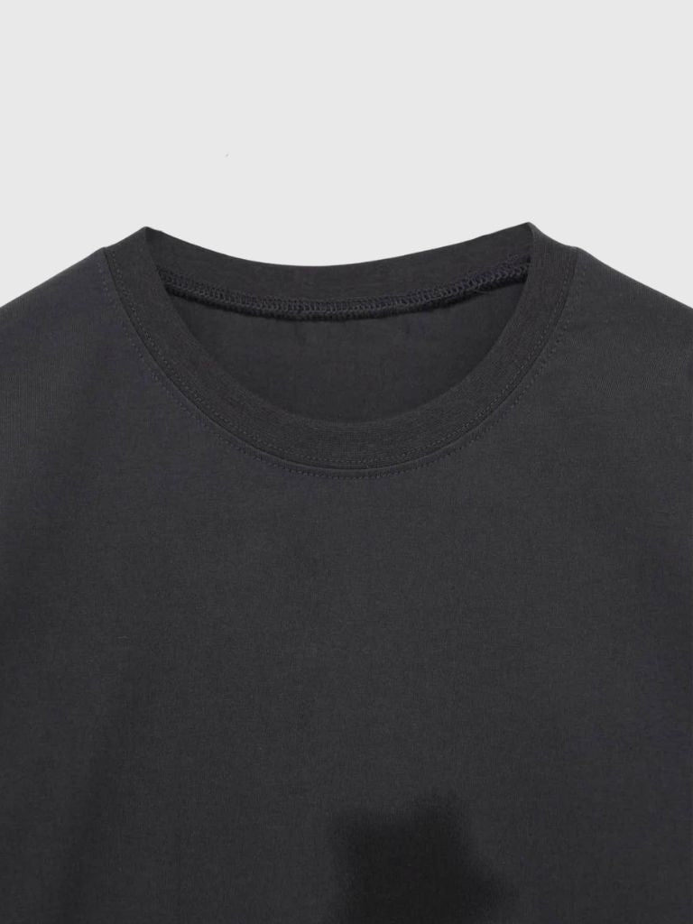 star print basic long tops
