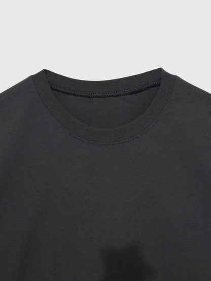 star print basic long tops