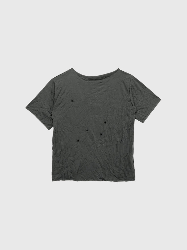 wrinkle adjustable button tops