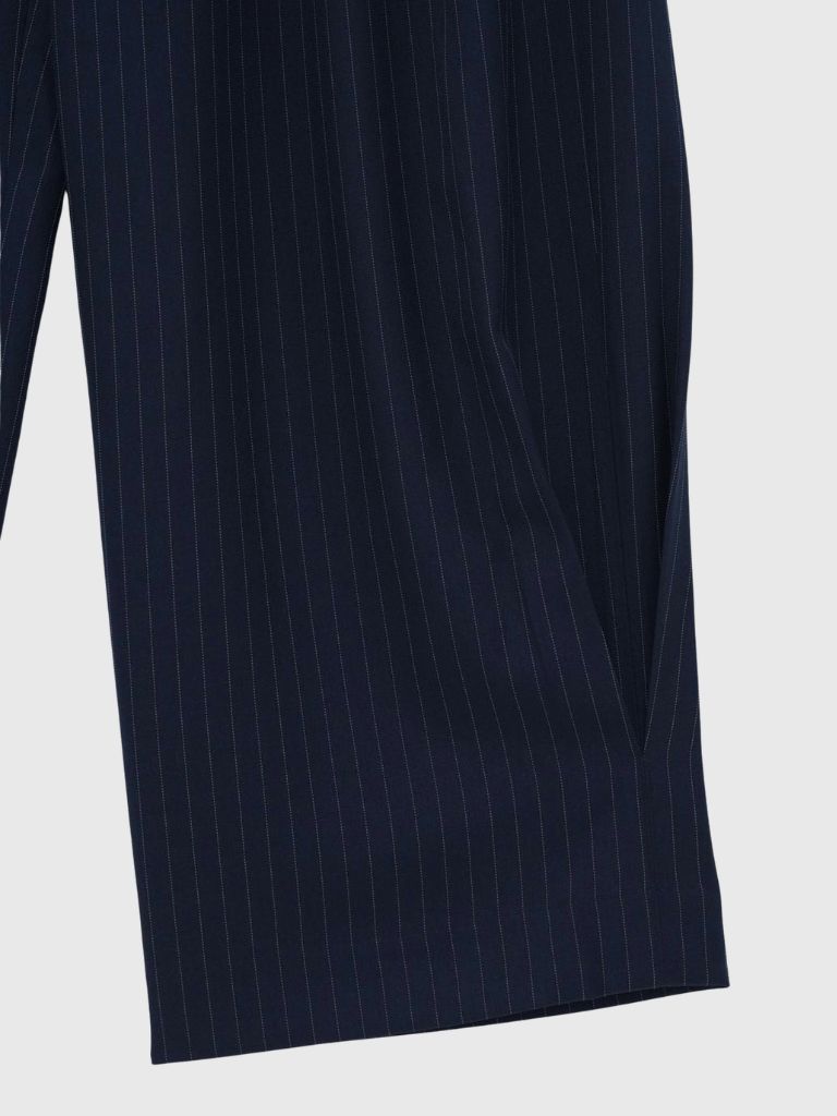 wide stripe tuck pants