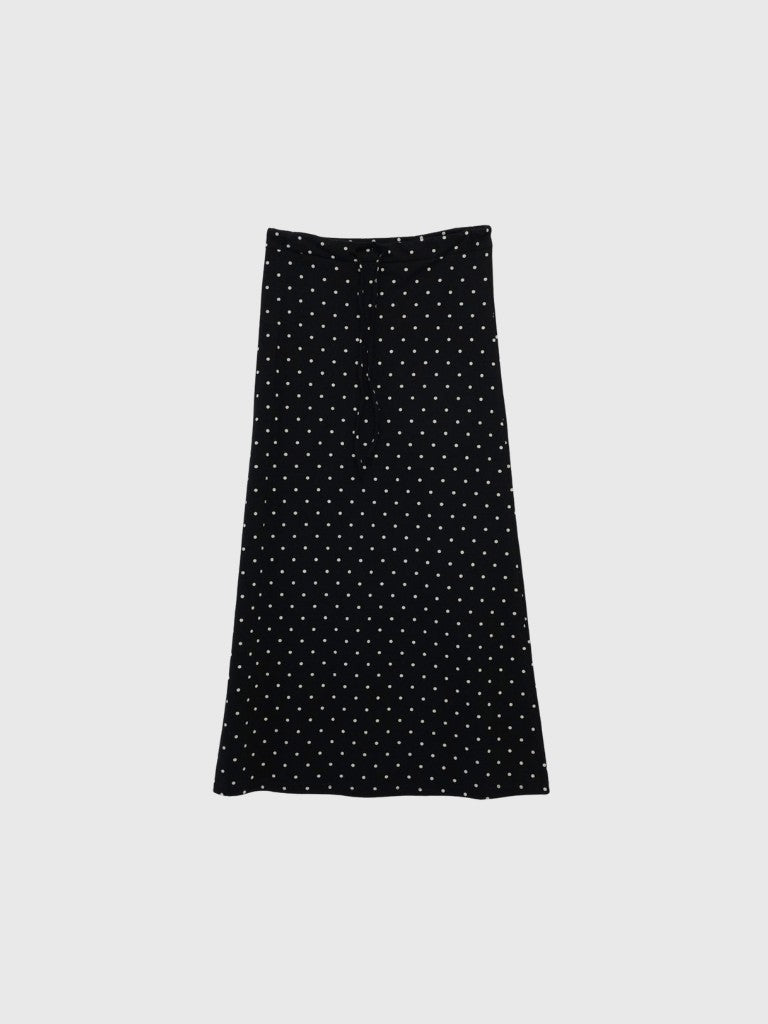dot maxi skirt