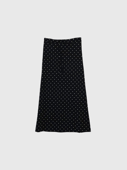 dot maxi skirt