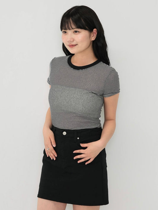 lightweight striped sheer t