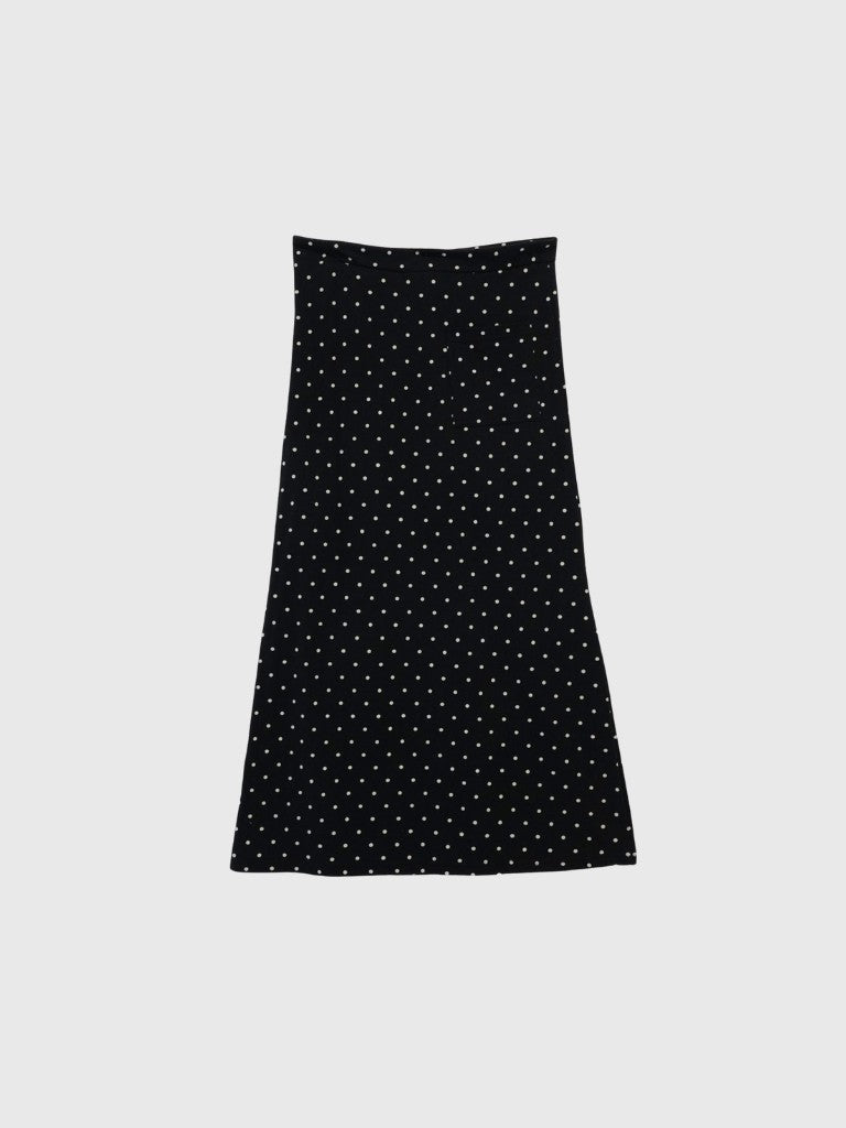 dot maxi skirt