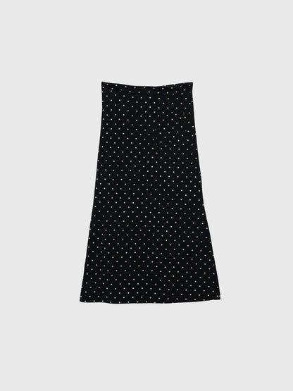 dot maxi skirt