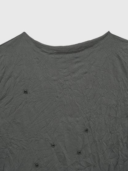 wrinkle adjustable button tops