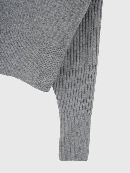 high-neck button knit cardigan