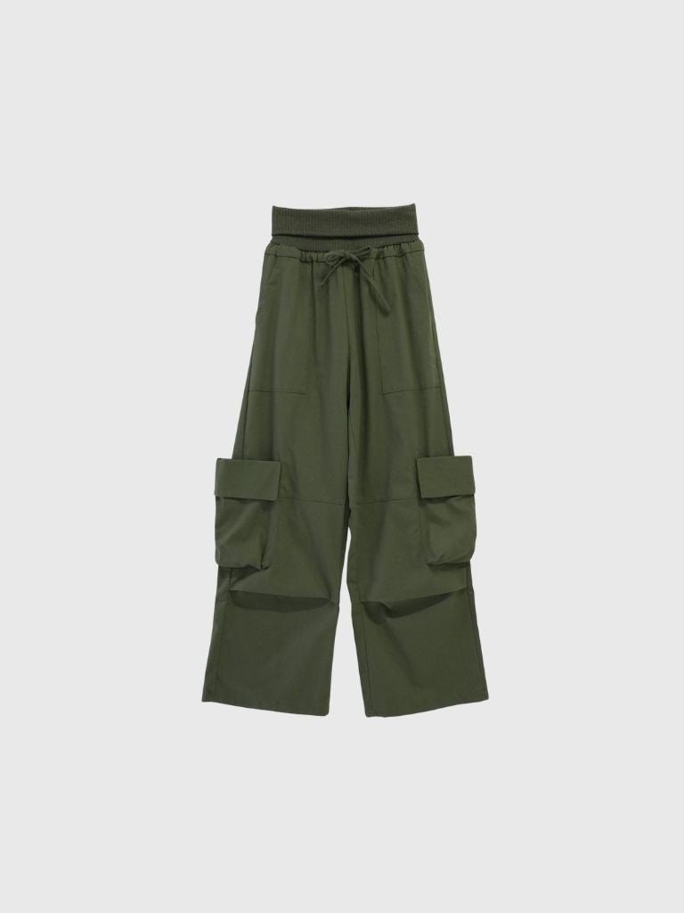 folding waist jogger pants