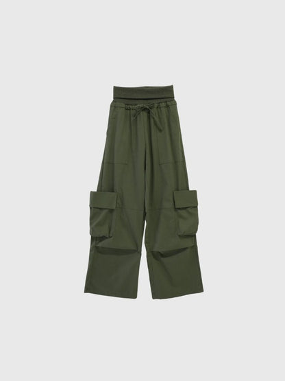 folding waist jogger pants