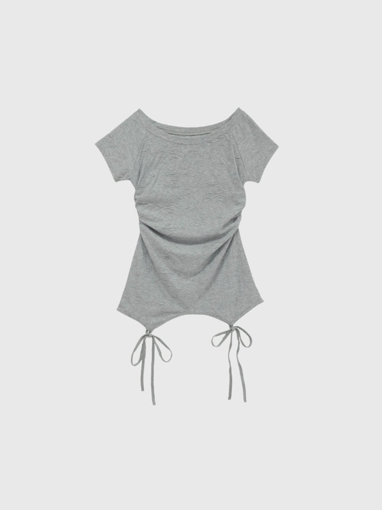 jacquard off shoulder tops