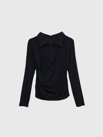 curve collar tops