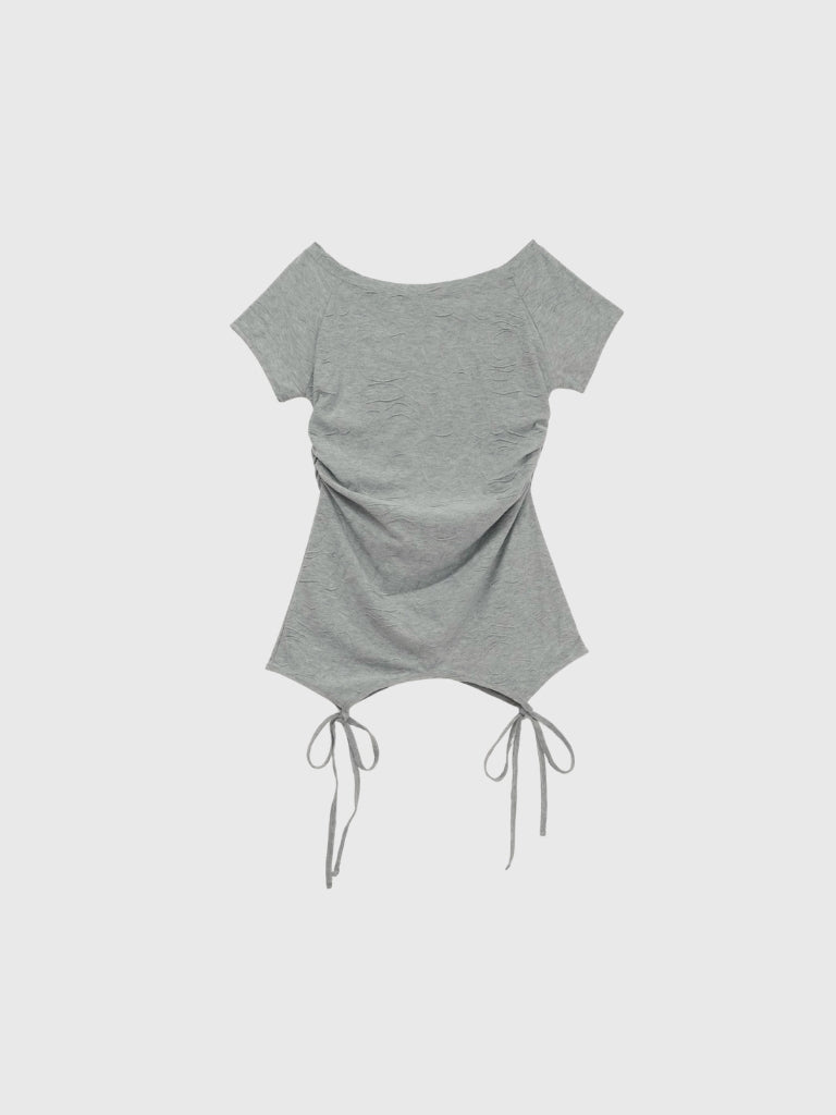 jacquard off shoulder tops