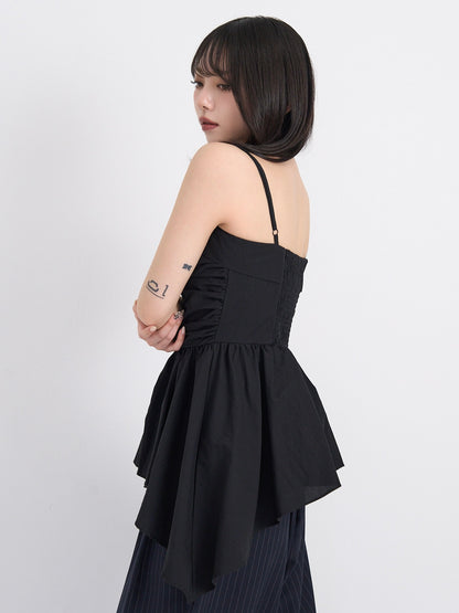 shirring peplum tops
