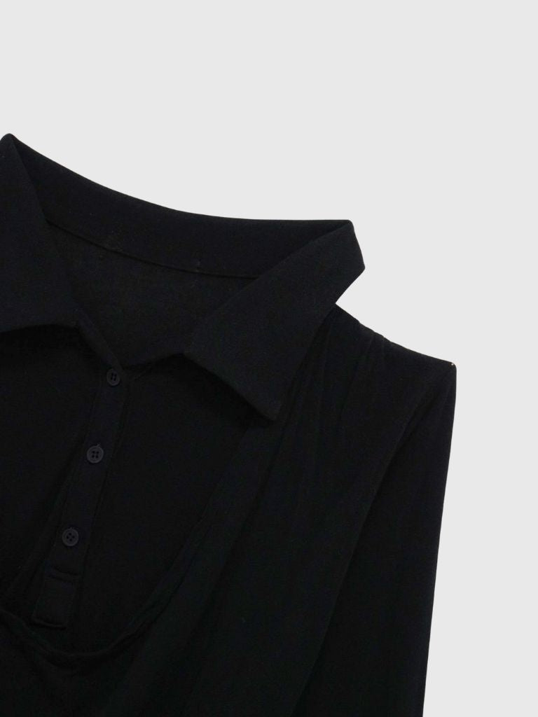 curve collar tops