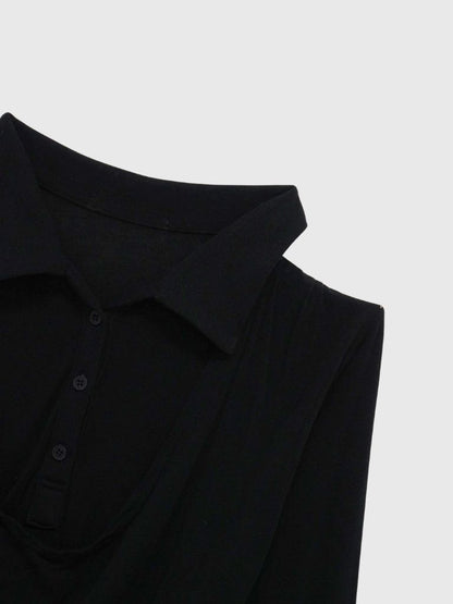 curve collar tops