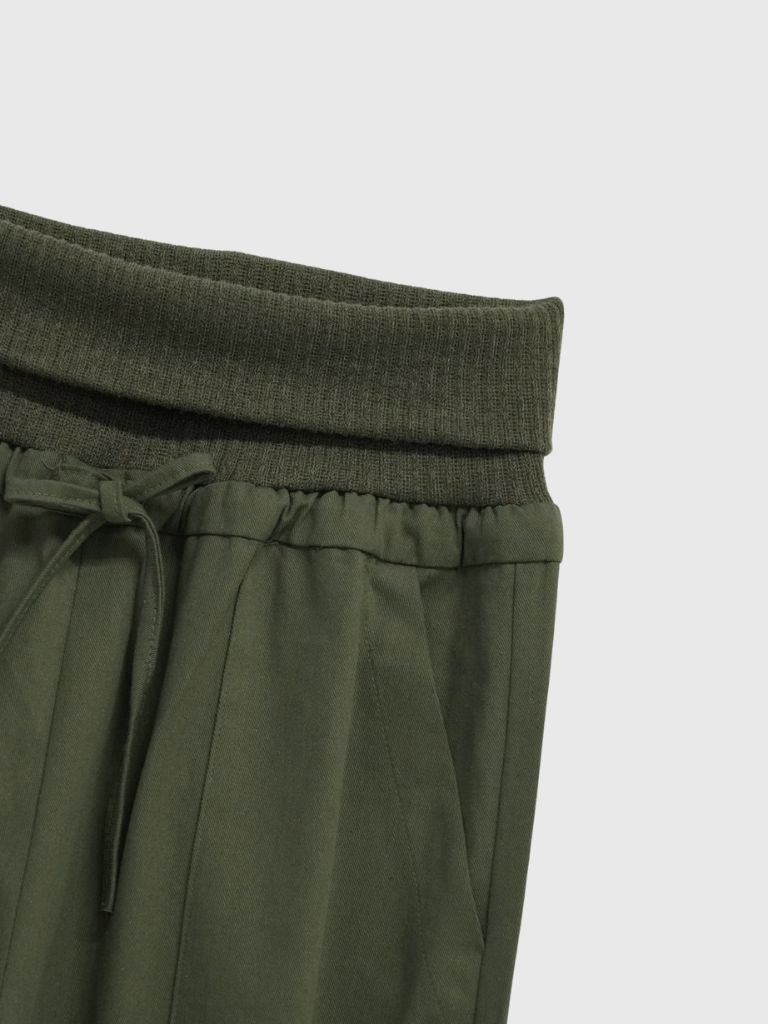 folding waist jogger pants