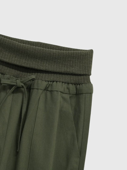 folding waist jogger pants