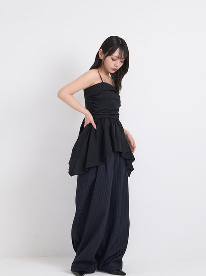 shirring peplum tops