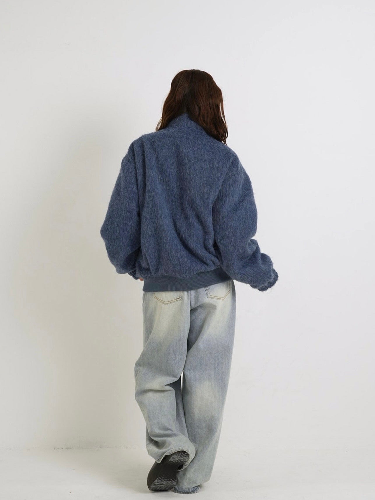 mohair snap blouson