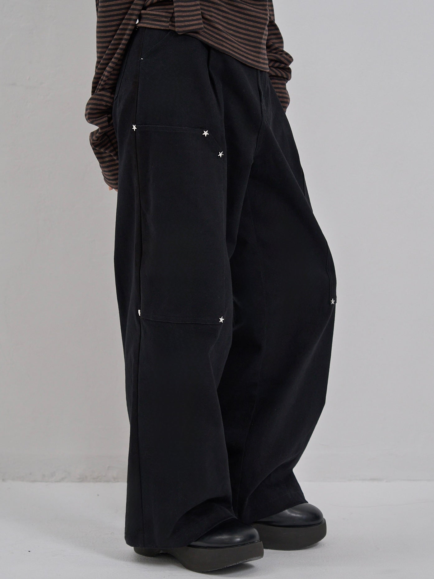 mini studs wide pants