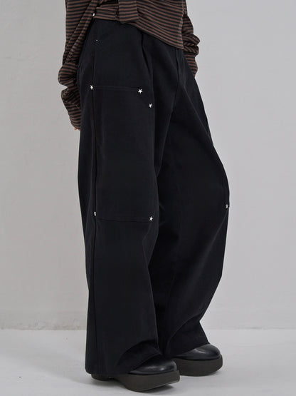 mini studs wide pants